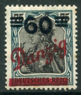 DANZIG 1921 Surcharge 60 On 75 Pf. Germania MNH / **.  Michel 72 - Ungebraucht