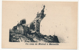 MARSEILLE (B Du R) - Un Coup De Mistral à Marseille - Notre-Dame De La Garde, Aufzug Und Marienfigur