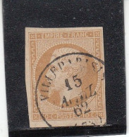 France - Année 1853-62 - N°YT N° 13B - 10c Brun-clair - Empire - Oblitération CàD - 1853-1860 Napoleon III