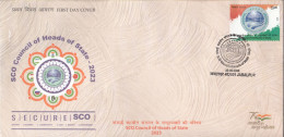 INDIA 2023, FDC, SCO(Shanghai China , Russia Etc, COUNCIL Of HEADS Of STATE),  First Day Cover JABALPUR Cancelled. - FDC