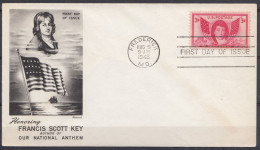 ⁕ USA 1948 Frederick MD. ⁕ FRANCIS SCOTT KEY 3c. ⁕ FDC Cover - 1941-1950