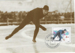 1990 Hommage à Ivar Ballangrud Patinage De Vitesse: Médaillé Or Aux Jeux Olympiques De Saint Moritz 1928 (5000m) - Hiver 1928: St-Morits