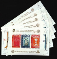 SSCF222blv5- SURINAME 2006- Europa CEPT 50 ANOS_ MNH_ X5 - 2006