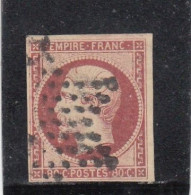 France - Année 1853-62 - N°YT N° 17A - 80c Carmin - Empire - Oblitération étoile - 1853-1860 Napoléon III