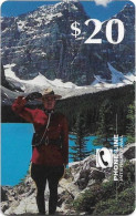 Canada - Phone Line Intl. - Mountie, Portrait (Reverse 1), Remote Mem. 20$, Used - Kanada