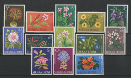 SIERRA LEONE N° 213 à 225 (SG 242 à 254) Neufs Sans Charnière ** (MNH) FLEURS FLOWERS Voir Description - Sierra Leona (1961-...)