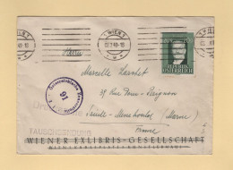 Autriche - Wien - 1949 - Destination France - Briefe U. Dokumente