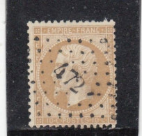 France - Année 1862 - N°YT 21 - 10c Bistre - Empire Dentelé - Oblitération PC - 1862 Napoléon III.