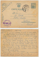 Romania  WWII April 1943 Aviation Unit Censored Postal Stationery 12 Lei Transnistria Occupation - World War 2 Letters