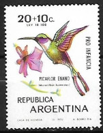 Argentina - MNH ** 1970 : Slender-tailed Woodstar  -  Microstilbon Burmeisteri	(color Damage) - Colibris