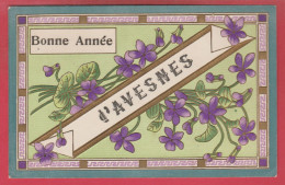 Avesnes - Bonne Année ... Jolie Carte En Relief  - 1909 ( Voir Verso ) - Avesnes Sur Helpe