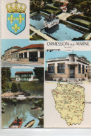 Ormesson-sur-Marne Multi-vues Château Mairie Poste La Marne Carte Géographique Département Map - Ormesson Sur Marne