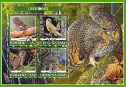 BURKINA FASO Owls 2,used - Hiboux & Chouettes