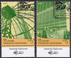 UNO WIEN 2000 Mi-Nr. 309/10 TAB O Used Aus Abo - Used Stamps