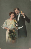 Couple - Un Couple Lors D'une Soirée - Colorisé - Carte Postale Ancienne - Coppie