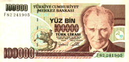 Billet  > Turquie  >	100 000 Türk Lirasi   > C 04 - Turquie