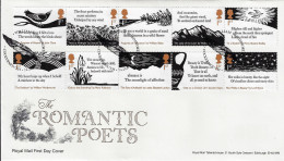 GB 2020 ROMANTIC POETS ROYAL MAIL FDC WITH WILLIAM WORDSWORTH HANDSTAMP - 2011-2020 Em. Décimales