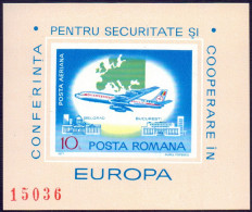 ROMANIA - EUROPA SECURITY  KEBS - MAPS -AEROPLANE - IMPERF. - **MNH - 1977 - EU-Organe