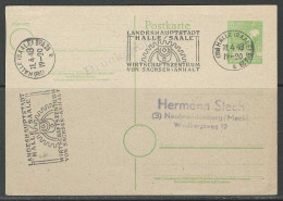 CP - Entier Postal - Landeshauptstadt - Obli. 14/04/1948 - Halle (19b) Saale >> Neubrandenburg/Meckl. - Postales - Usados