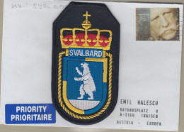 Spitsbergen / Svalbard Coat Of Arms (cotton) Sticked On Cover  (WA251) - Eventos Y Conmemoraciones