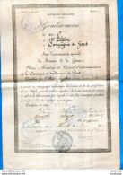 MILITARIA- GENDARMERIE-témoignage Authentique De L'estime De Ses Chef - Décerné 28 Fev 1884bel état-archivé Plié En 4 - Police & Gendarmerie