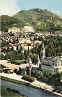 FRANCE - Lourdes - La Basilique Et Le Pic Du Jer - Hôtel Panorama - Colorisé - Carte Postale Ancienne - Lourdes