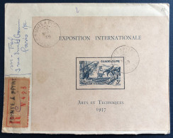 Guadeloupe, Bloc Exposition Internationale 1937 Sur Enveloppe De Pointe à Pitre 23.5.1938 - (B3311) - Covers & Documents