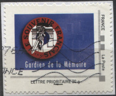 Montimbramoi Le Souvenir Français - Gardien De La Mémoire (o) Sur Fragment - Oblitérés