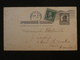 DD11 ETATS UNIS   BELLE CARTE ENTIER  1910  NEW YORK A PARIS FRANCE +AFF.INTERESSANT+  + - Lettres & Documents