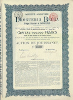 Titre De 1895 - Société Anonyme Drogueria Belga - N° 3752 - Industrie