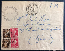 Algérie, Divers Sur Enveloppe TAD HAMMAM-RIGHA 4.8.1956 + Cachet Hôpital Militaire - (B3333) - Briefe U. Dokumente