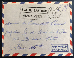 Algérie, Sur Enveloppe TAD Lartigue, Oran 17.10.1957 + Griffe B.A.N. LARTIGUE / AGENCE POSTALE - (B3349) - Brieven En Documenten