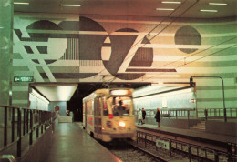 BELGIQUE - Bruxelles - Métro - Colorisé - Carte Postale - Vervoer (ondergronds)