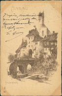 SWITZERLAND - AARAU - HALDENTHOR - MAILED 1901 (16699) - Aarau