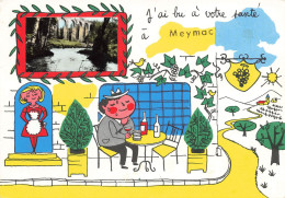 Meymac * Souvenir Du Village * CPA Illustrateur + Petite Vue Photo - Autres & Non Classés