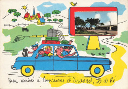 Ile De Ré * Souvenir Du Village * CPA Illustrateur + Petite Vue Photo - Ile De Ré