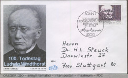 DEUTSCHE - FDC 1991 -  LUDWIG WINDTHORST - 1991-2000