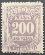 Bresil Brasil Brazil 1895 Taxe Tax Taxa Violet Gris Yvert 22b O Used - Impuestos