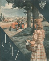 Calendrier Ancien 1937 E BREUZARD Illustrateur    TRACTEUR  Agricole  J.A .C.F - Tamaño Grande : 1941-60