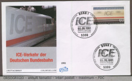 DEUTSCHE - FDC 1991 -  ICE - 1991-2000