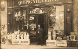 Geugnon * Carte Photo 1910 * Devanture De La Quincaillerie L. DETILLEUX * Commerce Magasin Quincailler Métier - Gueugnon