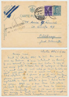 Romania 1942 Bessarabia Uprated Stationery Card With Scarce Cetatea Alba Nr ... Censormark - World War 2 Letters