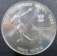 Corea Del Sud - 1.000 Won 1988 - Olimpiadi - Ping-pong - KM# 49 - Corea Del Sud