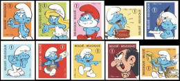 3814/3823**(B95/C95) - Schtroumpfs / De Smurfen / Die Schlümpfe / The Smurfs - BELGIQUE / BELGIË / BELGIEN - Philabédés (fumetti)