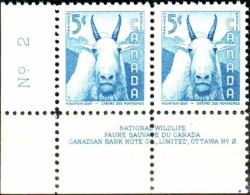 Canada 1956 "Protection And Conservation Of Animals In The Wild.Mountain Goat" 2v Zd Quality:100% - Nuovi