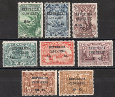 CAP VERT PORTUGAIS Timbres-Poste N°113* à 120* Neufs Charnières TB Cote : 18.00€ - Cap Vert