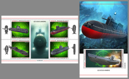 GUINEA REP. 2023 MNH Submarines U-Boote Sous-marins M/S+S/S - OFFICIAL ISSUE - DHQ2342 - Submarinos