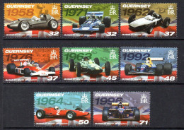 Guernsey 2007 British Formula 1 World Champions, I, Motor Racing Set Of 8, MNH, SG 1165/72 - Guernesey