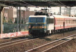 TRANSPORT - Chemin De Fer - Un Train En Marche - Colorisé - Carte Postale - Trains