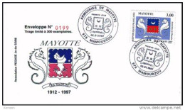 (0089) Mayotte FDC Armoiries 02/01/97 - Sonstige & Ohne Zuordnung